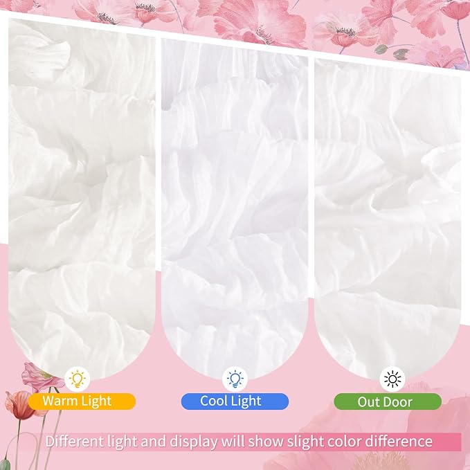 4 Pack White Cheesecloth Table Runner 17 x 108 inch Boho Gauze Table Runner Rustic Sheer Cheese Cloth Table Decorations for Wedding Party Baby Bridal Shower Birthday Holiday Home