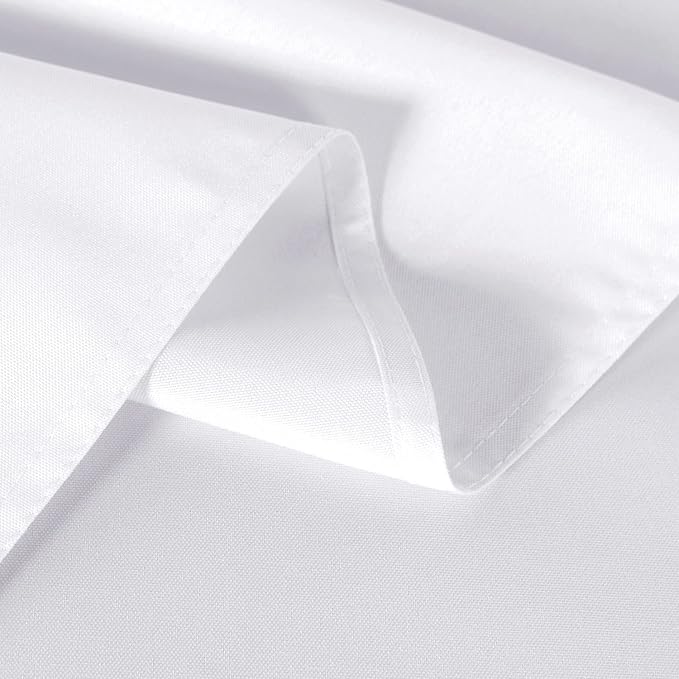 sancua 8 Pack White Tablecloth 60 x 102 Inch, Rectangle Table Cloth for 6 Feet Tables - Stain and Wrinkle Resistant Washable Polyester Table Cover for Dining Tables, Buffet Parties and Camping