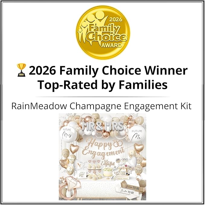 261 Pc Premium Engagement Party Decorations Kit – Elegant Mr. & Mrs. Wedding Balloons, Happy Engagement Banner, Diamond Ring White Gold Balloons, Cupcake Toppers – Classy Bride To Be Decor