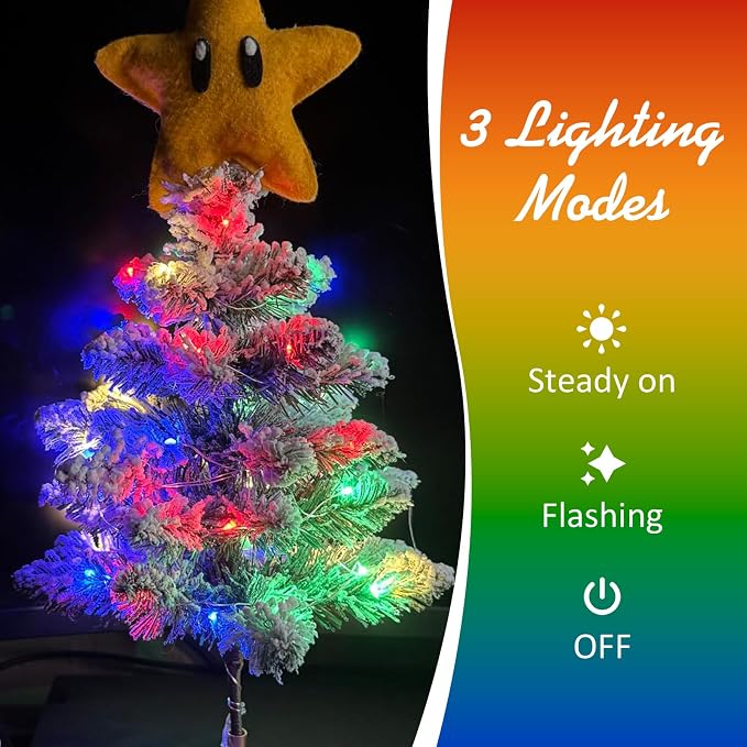 QITONG Multicolor Fairy Lights Battery Operated, 8 Pack Each 16ft 50 LED Outdoor String Lights, Silver Wire Mini Twinkle Light Indoor