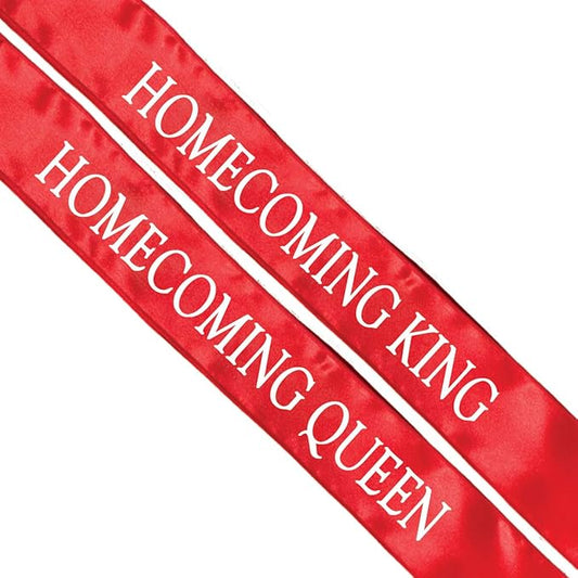 Anderson's Satin Sash Sets, King & Queen, 72 Inch x 3 Inch - 2 Pieces, Homecoming Court & Royalty Sashes