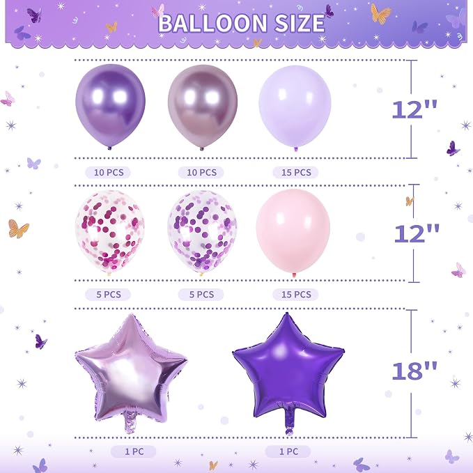 199 Pcs Purple Birthday Party Decorations For Women，Happy Birthday Party Decorations For Girls, 100 Pcs Paper Plates,Napkins and Forks for 20 Guests,Bday Sash and Crown,20 Tableware Sets