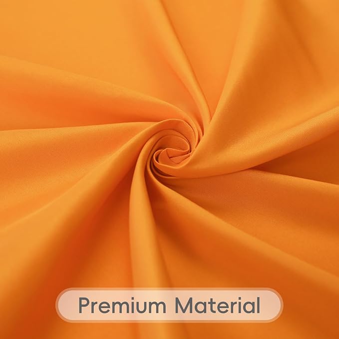 8 Pack Orange Tablecloth 60 x 102 Inch Rectangular Orange Table Cloth for 6 Foot Rectangle Tables,Wrinkle Resistant Washable Fabric for Wedding Party Banquet Buffet and Camping