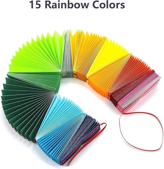 3 Pack Paper Fans Garland, 15.6ft Rainbow 3D Paper Fan Background Ceiling Hanging Decorations for Birthday Party Bachelorette Wedding Party Supplies