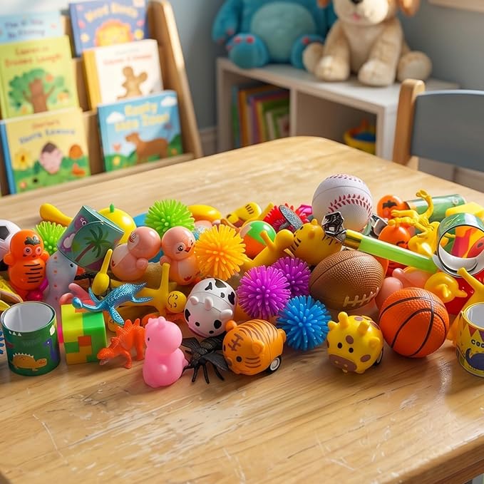 GOAUS Easter Egg Fillers Party Favors for Kids, 220 Pcs Small Toys Prizes Bulk, Goodie Bags Stuffers, Treasure Box Toys for Classroom, Prize Box Birthday Goody Bag