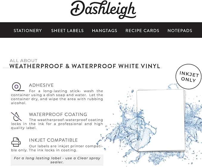 Wine Bottle Labels Waterproof, 40 Blank Printable Vinyl Stickers 4x5 Inch for Inkjet Printer - Self-Adhesive Wine Label Sticker Paper for 750ml Bottles, Wedding Favors, Champagne, Homemade
