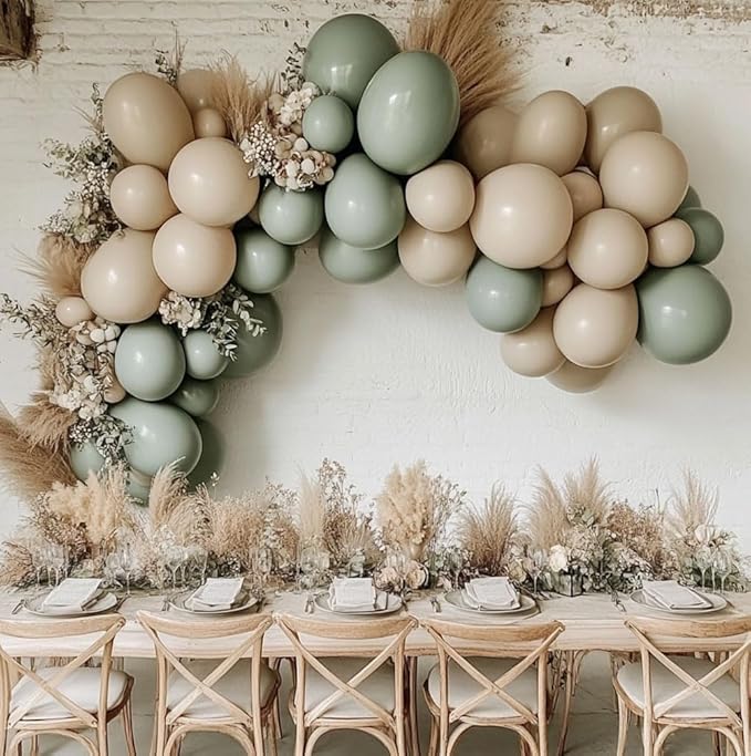 White Sand Balloon Double Stuffed Cream Off White Balloons Different Sizes Light Grey Latex Balloon Garland Pastel Balloons Arch Kit For Neutral Baby Shower Bridal Wedding Birthday Party Decor