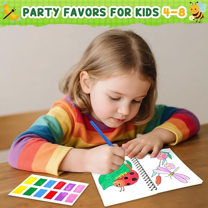 ZMLM 24 Water Coloring Books for Kids Party Favors - Bulk Mini Coloring Books for Kids Ages 4-8,Small Birthday Goodie Bag Stuffers School Teacher Return Gift Art Crafts Classroom Prizes (Nature)