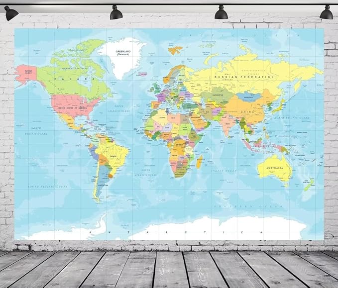 15x10ft World Map Backdrop Adventure Begins Travel Boys Baby Shower Party Decorations Map Backdrops Around World Adventure Birthday Bridal Shower Photography Background Photobooth Props
