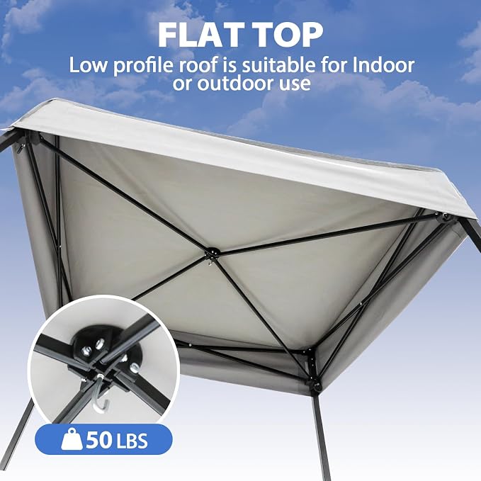 EAGLE PEAK 4x4 Pop Up Changing Tent, Flat Top Changing Room, Gray | Portable, Privacy Tent, Pool Cabana, Dressing Room, Shower & Toilet Use, Opaque Fabric, Instant Setup, Photoshoots, Camping
