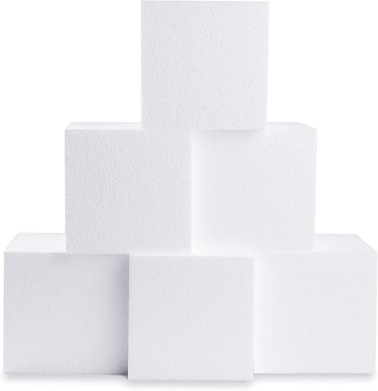 Silverlake 6x6x6 Craft Foam Cubes for Styrofoam Block Projects (6-Pack)