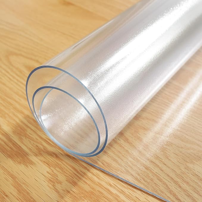 LovePads Frosted Desk Mat 16 x 60 Inch, 1.5mm Thick Frosted Table Protector, Waterproof Plastic Table Cover Protector, PVC Desk Protector Mat, Vinyl Desk Cover for Desktop, Coffee & Dining Table