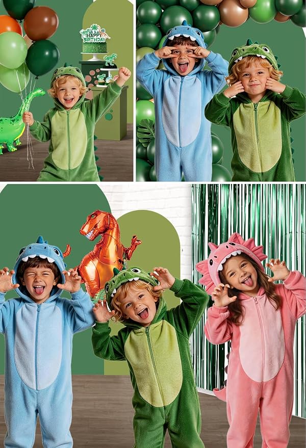 Dinosaur Birthday Decorations for 25 Guests, 293PCS All-in-One Dinosaur Party Decorations Set with Balloons, Plates, Tablecloth, Backdrop & Centerpieces, Easy Setup for Dino Party Supplies