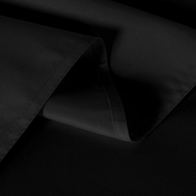 sancua 2 Pack Black Tablecloth 60 x 120 Inch, Rectangle 8 Feet Table Cloth - Stain and Wrinkle Resistant Washable Polyester Table Cover for Dining Tables, Buffet Parties and Camping
