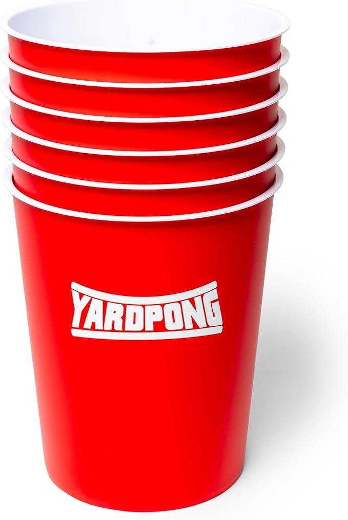 YardPong – Giant Yard Pong and Basketball Game with 12 Buckets, 2 Balls, Carrying Bag, and Air Pump – Outdoor Game for Lawn, Backyard, Beach, and Family Fun
