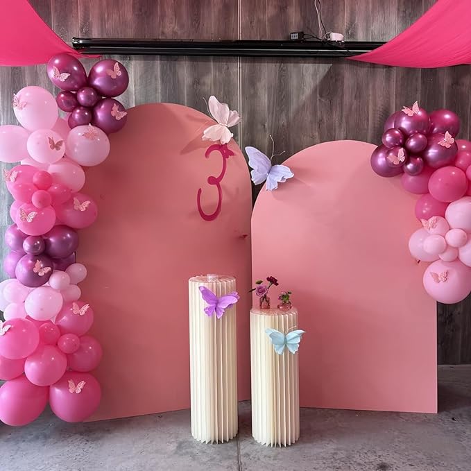 Pink Balloon Arch, Mother's Day Balloons Hot Pink Light Pearl White Latex Balloon for Girls Women Birthday Mother's Day Wedding Baby Shower Bridal Shower Bachelorette Engagement Party Decorations
