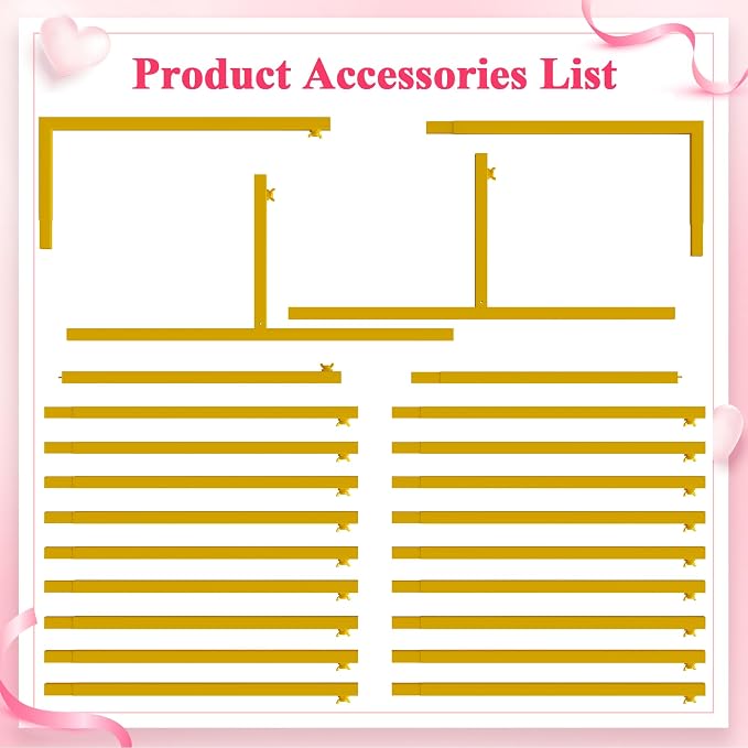 Wokceer Wedding Arch Backdrop Stand Square 7.2 x 7.2 FT Wedding Arches for Ceremony Metal Balloon Arch Frame for Wedding Birthday Party Garden Arbor Anniversary Event Decor