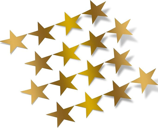 (1 inch) Set of 150 Metallic Gold Stars Vinyl Wall Decals Stickers - Removable Adhesive Safe on Smooth or Textured Walls Bathroom Kids Room Nursery Decor