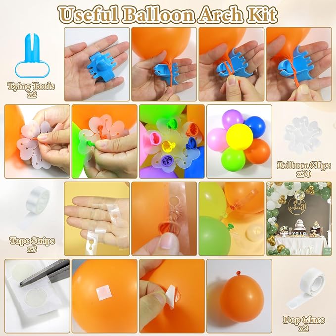 7.2 ft Arch Backdrop Cover, Double Color Arch Covers Stretchy Backdrop Balloon Arch Kits Spandex Fitted Cover for Wedding Ceremony Birthday Party Baby Shower Photo Background Arch Decor(White & Cream)