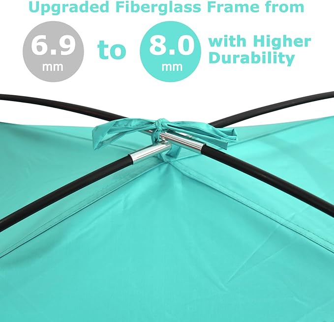 COMMOUDS Beach Tent Sun Shelter for 3/4/6/8 Person, UPF 50+ UV Protection Beach Shade Canopy Tent, Lightweight, Easy Set Up and Carry