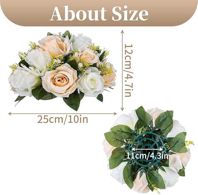 Sziqiqi Artificial Flowers Silk Rose Flowers for Wedding Centerpiece Party Birthday Anniversary Floral Arrangement Decorations