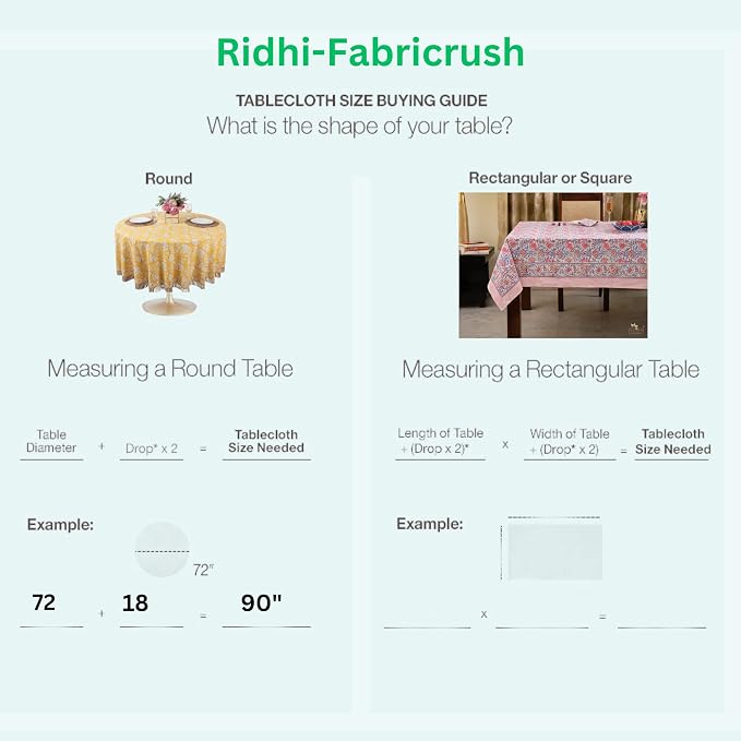 Ridhi Round Tablecloth Hand Block Print 100% Cotton Reusable Flamingo Pink 90 Inch Table Cover Decorative Everyday Use for Dining, Home, Party, Wedding, Farmhouse, Party Gift for Spring, Mother's Day