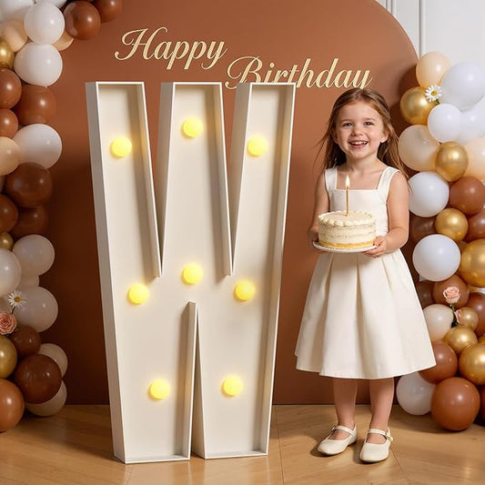 Marquee Letters 3 Feet Tall 3FT Large Light Up Letters W for Wedding Will You Marry Me Sign Happy Birthday Engagement Party Decorations Big Letterboard W