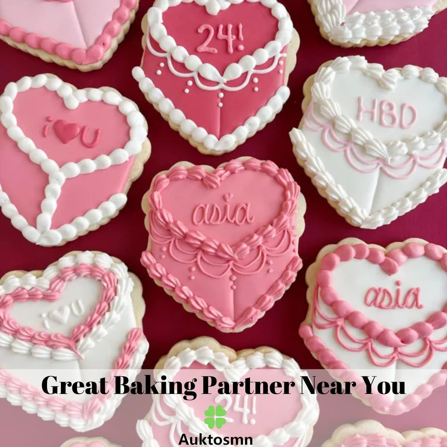 Vintage Cake Cookie Cutters Set - 3-Piece - 3.7 Inch - Stainless Steel - Dishwasher Safe - Perfect for Birthday, Wedding, Christmas, and Holiday Cookies (Heart, Scallop Designs)