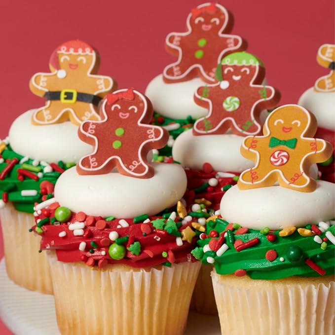 DECOPAC North Pole Fusion Mix Candy Sprinkles, 26oz, Fancy Christmas Gold Stars, Green Trees, Red Berries, Edible Festive Sprinkles For Celebration Cakes, Cupcakes, Cookies & Donuts (28308)