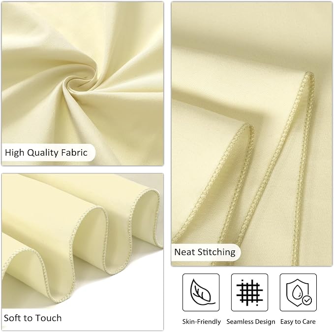 8 Pack Beige Round Tablecloth 120 Inch Beige Table Cloth Stain and Wrinkle Resistant Reusable and Washable Polyester Fabric for Buffet Wedding Party and Banquet