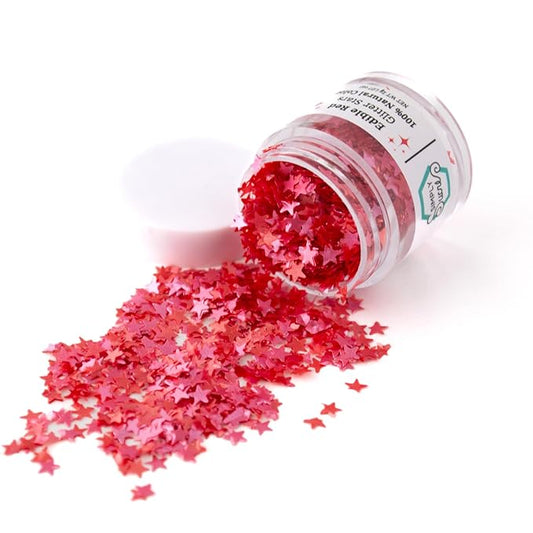 Dye-Free Edible Glitter Stars - Vegan, Gluten-Free & Non-Toxic | Perfect for Cakes, Cupcakes, Drinks & Desserts by Simply Sucré