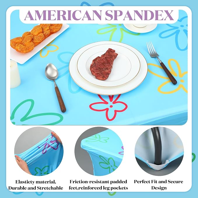 Frienda 1 Pcs Cartoon Sponge Theme Party Decorations Tablecloth Milk Silk Yellow Cartoon Theme Tablecloth 71 x 30'' Sponge Themed Table Cover for Birthday Baby Shower Party Supplies