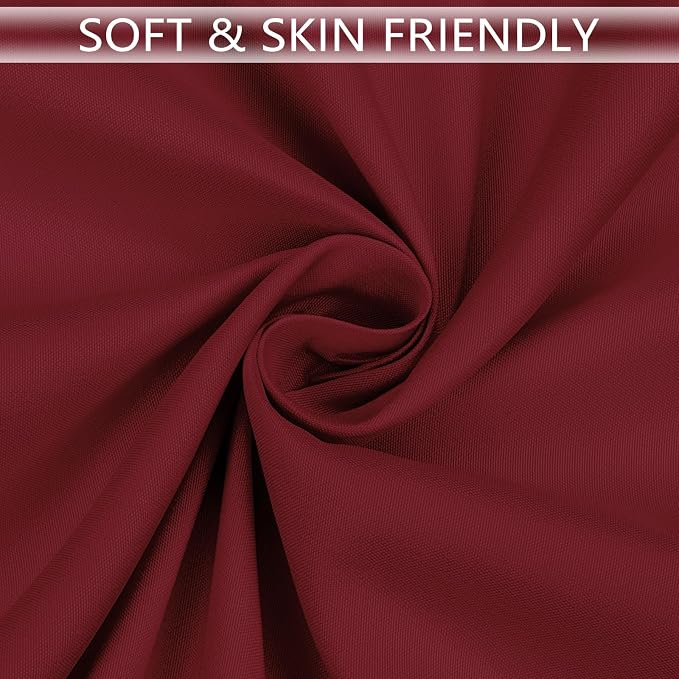 8 Packs Burgundy Tablecloth Rectangle 60x102 Inch Rectangular Table Cloth for 6 Foot Rectangle Table, Wrinkle Resistant Polyester Fabric Washable Table Cover for Wedding Party Buffet