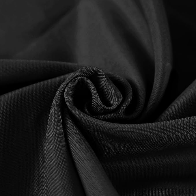 6 Pack Black Tablecloth 90 x 156 Inch Table Cloth for 8 Foot Rectangle Tables, Wrinkle Resistant Washable Polyester Fabric Table Covers for Party, Wedding,Dining,and Banquet