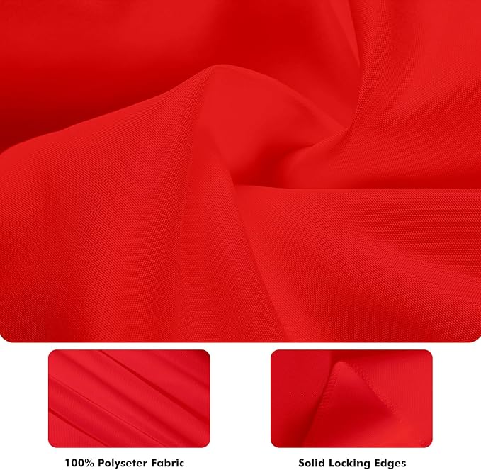 Fixwal 3 Pack Red 60 x 102 Inch Rectangle Tablecloths, Reusable Heavy Duty Washable Polyester Table Covers for 6 Ft Tables, Party, Birthday, Christmas, Anniversary, Outdoor, Camping