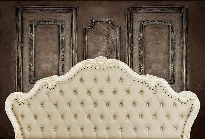 YongFoto Retro European Style Wall Texture Backdrop 20x10ft Classic Nordic Royal Sofa Headboard Pattern Photography Background Bridal Shower Wedding Party Banner Room Decor Portraits Photoshoot Props