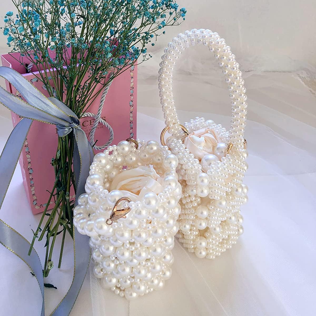 100Pcs 20mm White Round ABS Faux Pearl Beads for Jewelry Making, DIY Crafts, Home Decoration