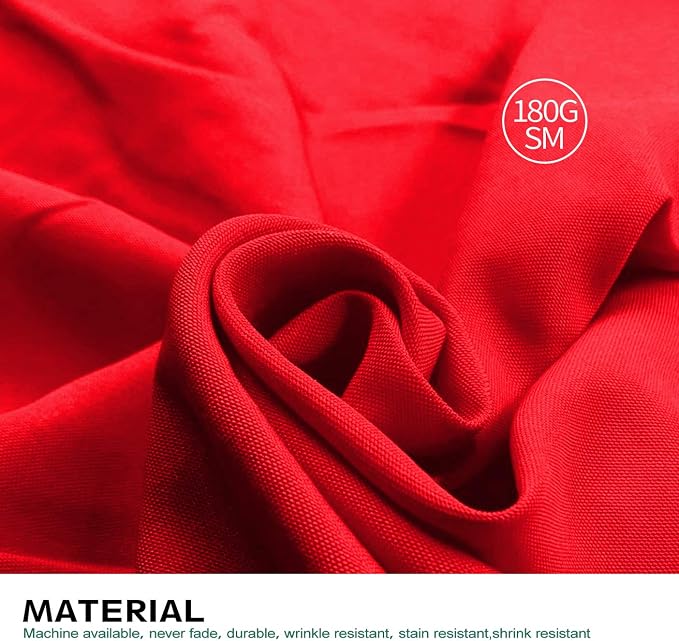 Surmente Red Christmas Tablecloth 60 x 102-inch Rectangular Polyester Table Cloth for Weddings, Banquets, or Restaurants