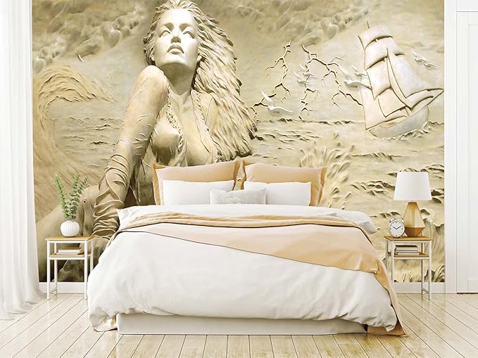 Cliouar-Wall Mural Wallpaper for Bedroom Living Room Wallpaper 3D Wallpaper Decoration Sculpture Art 155" x 103" (Not Peel and Stick)
