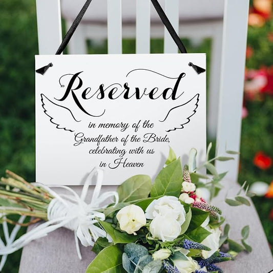 Wedding Memorial Sign, In Loving Memory, This Way Sign, 9.84 x 7.48 inches, Paper