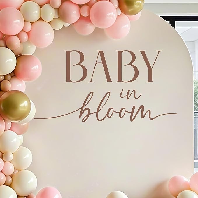 Baby in Bloom Baby Shower Decorations - Baby in Bloom Sign for Backdrop, Boy or Girl Gender Reveal Sign, Boy or Girl Arch Wall Decal, First Birthday Decorations for Boys, 1st Party Banner Supplies