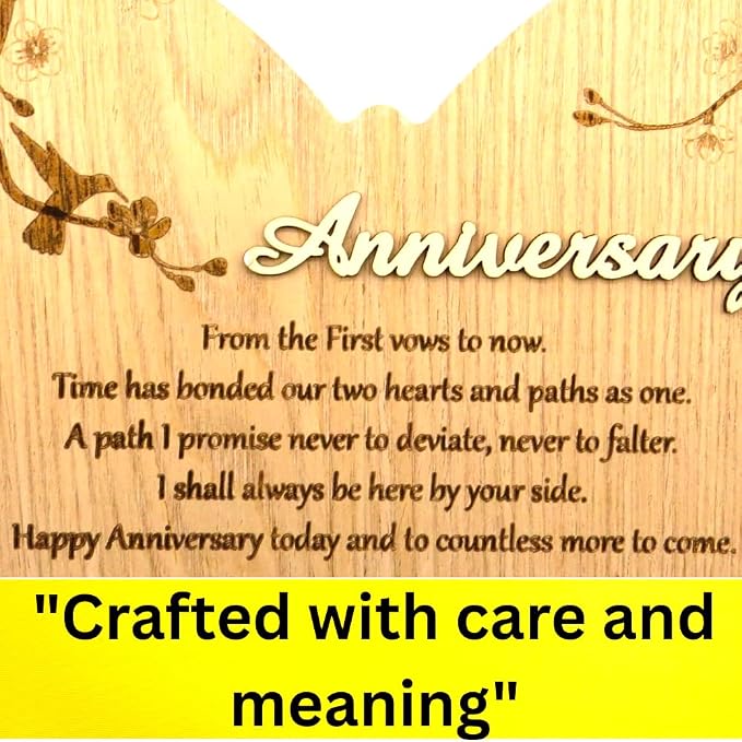 UNIDECO Wooden Butterfly Wall Décor - 8.75 Inch Wedding Gift for Anniversary Couples - Butterflies Shaped Hanging Decoration - Wood from House Shelve – Wife Husband Friend Parents Marriage