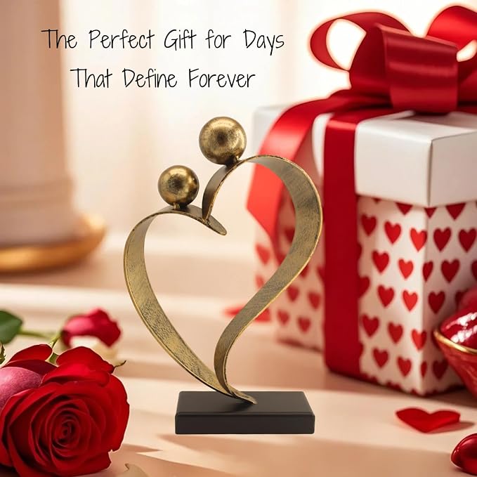 Bronze Metal Rose for Girlfriend Wife Women in Her Birthday Wedding Valentine's Day