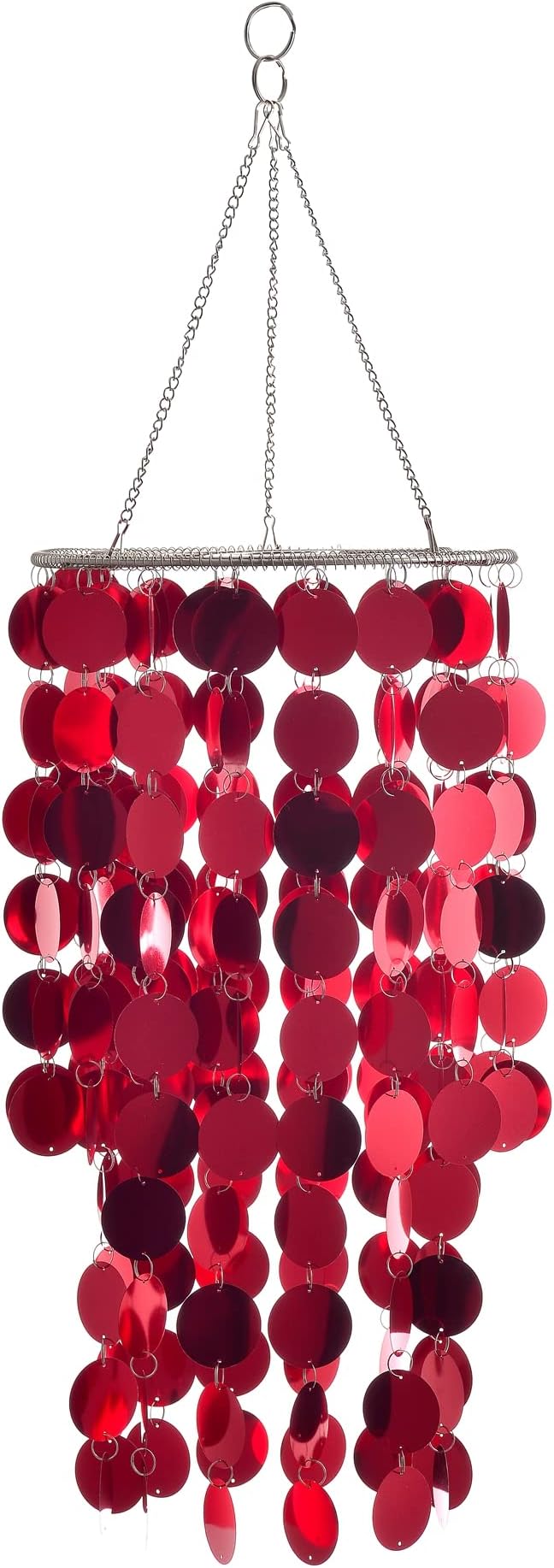 Red Bling Hanging Chandelier Great idea for Wedding Chandeliers Centerpieces Decorations and Any Event Party Decor (Crimson)