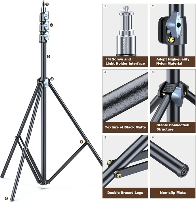 LINCO Backdrop Stand 9.6x10ft for Photography, Parties, Green Screen Background kit