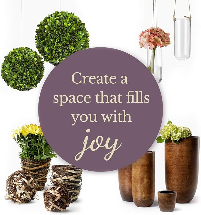 Boxwood Decorative Ball Preserved Real Boxwood Leaves Green Plants Home Decors for Christmas Thanksgiving Days Gifts Stay Fresh for Years Indoor Use Only (Small Ball, 6 inch)