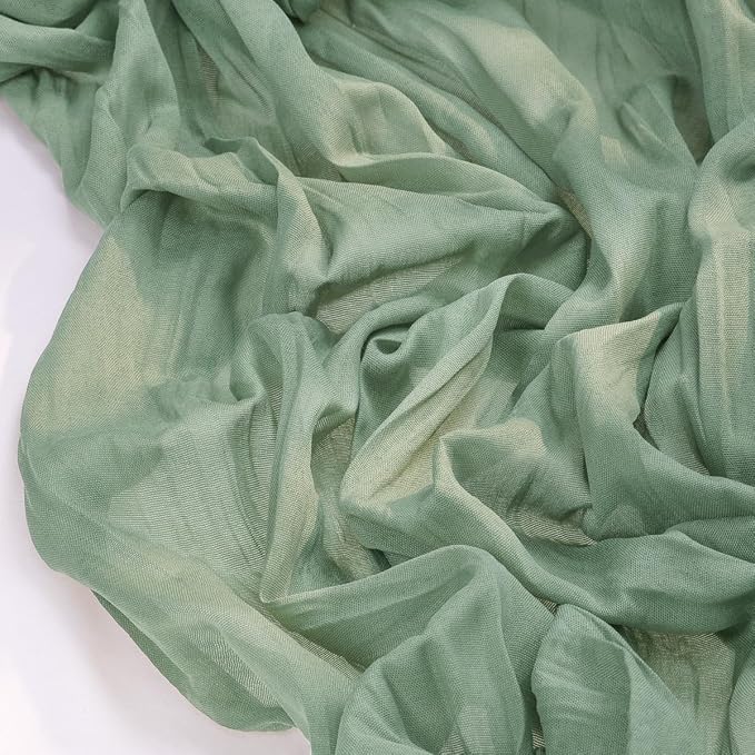 Socomi 3pcs Sage Green Cheesecloth Table Runner Summer Boho Rustic Gauze 120 inch 10FT Cheese Cloth Sheer Runner for Wedding Party Baby Shower Home Decor Holiday Decorations