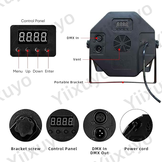 Stage Lights, Dj Party Lights, 36 Led Par Light with Remote & DMX Controlled - 2-Pack-（DJ - Party）