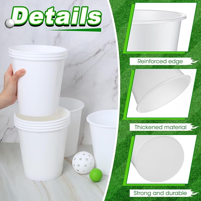 50 Pcs Golf Yard Game Set, Backyard Chipping Target Game with 12 Buckets 2 Hitting Mats 12 Balls 24 Cold Transfer Stickers, Outdoor Lawn Tailgate Games, Golf Gifts for Men Dad