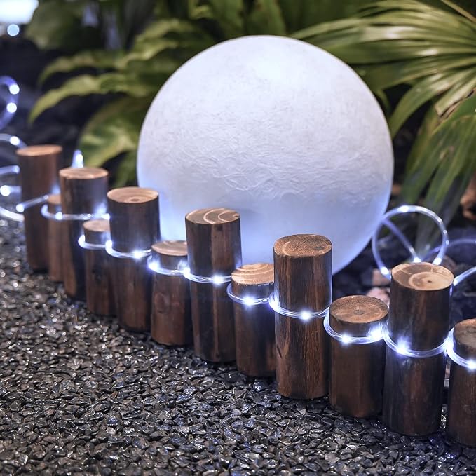 JMEXSUSS 200 LED Solar Rope Lights for Pool, 72ft 8 Modes Solar Rope Lights Outdoor Waterproof LED Solar Powered Rope Tube Fairy Lights for Fence,Gazebo,Yard,Walkway,Path,Garden Decor(White) | Solar Pool Lights Outdoor Waterproof, Solar Powered Christm...